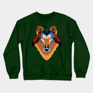 Orange wolf Crewneck Sweatshirt